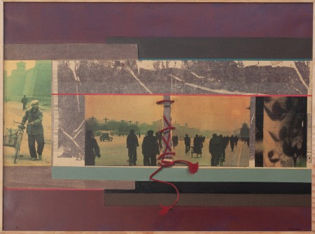 Fin de jour à pékin 81x60. Comment pourrais-je baisser les sourcils, fléchir les reins pour servir les puissants
S’il faut ainsi empêcher mon cœur et mon visage de s'épanouir ? Francine JUNKA artiste peintre française : techniques mixtes avec peinture acrylique, impressions artistiques, retouches d'images, jeux de matières et collages.