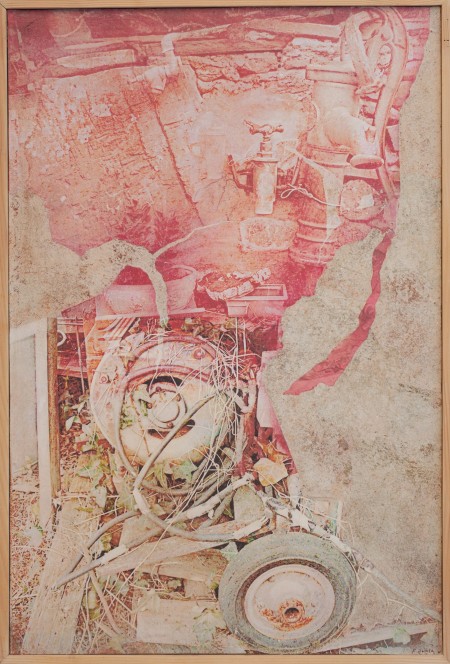 Rebut 88x59 Francine JUNKA artiste peintre française : techniques mixtes avec peinture acrylique, techniques personnelle d'impressions artistiques, retouches d'images, jeux de matières et collages.